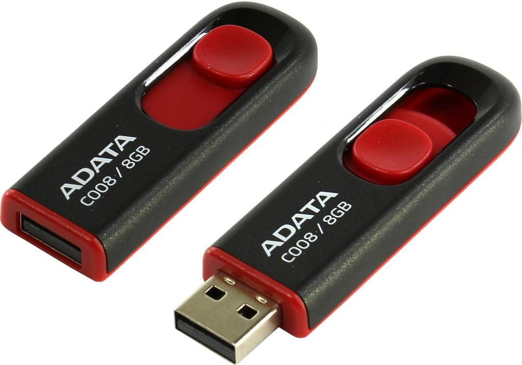   USB2.0  8Gb ADATA [AC008-8G-RKD]