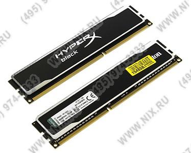    DDR3 DIMM  8Gb PC-12800 Kingston HyperX Black [KHX16C9B1BK2/8] KIT 2*4Gb CL9