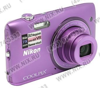    Nikon CoolPix S3500[Purple](20.1Mpx,26-182mm,7x,F3.4-6.4,JPG,SDXC,2.7,USB2.0,AV,Li-