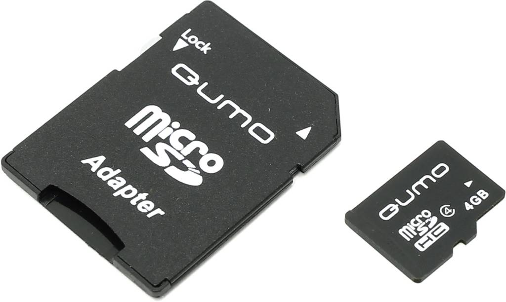    microSDHC  4Gb Qumo [QM4GMICSDHC4] Class4 + microSD-- >SD Adapter