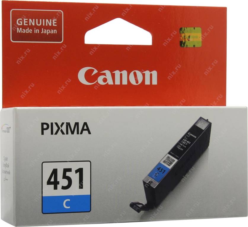 купить Картридж Canon CLI-451C (cyan) для PIXMA iP7240, MG5440/6340 (6524B001)