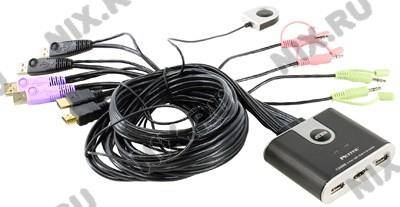 купить Переключатель ATEN [CS692] 2-port USB HDMI KVM Switch(кл-ра+мышь USB+HDMI+Audio+Mic,проводной ПД