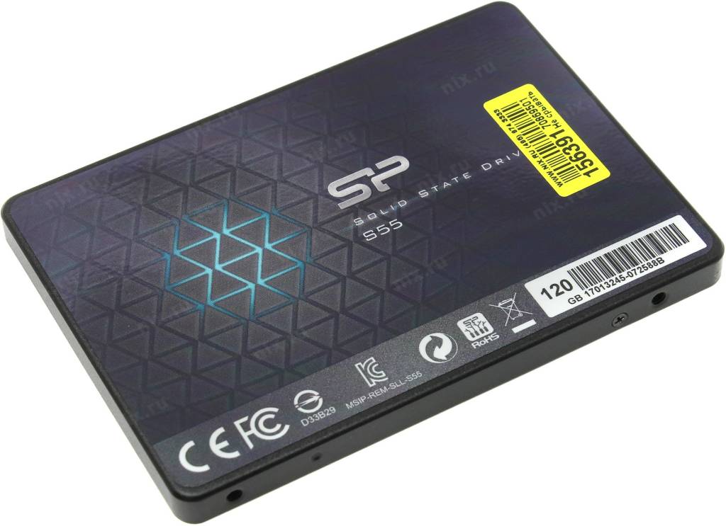   SSD 120 Gb SATA-III Silicon Power Slim S55 [SP120GBSS3S55S25] 2.5 TLC