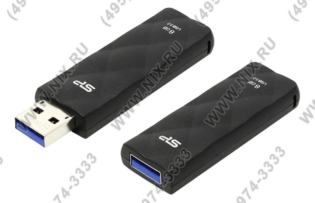   USB3.0  8Gb Silicon Power Blaze B20 [SP008GBUF3B20V1K] (RTL)