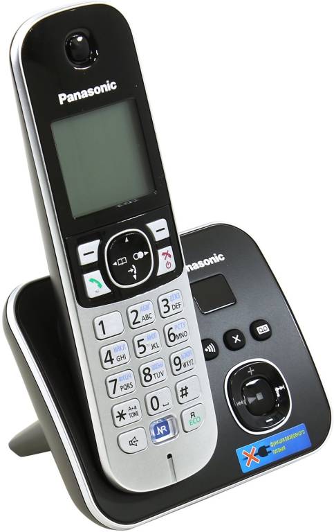 купить Радиотелефон Panasonic KX-TG6821RUB [Black] (трубка с ЖК диспл.,DECT, А/Отв)