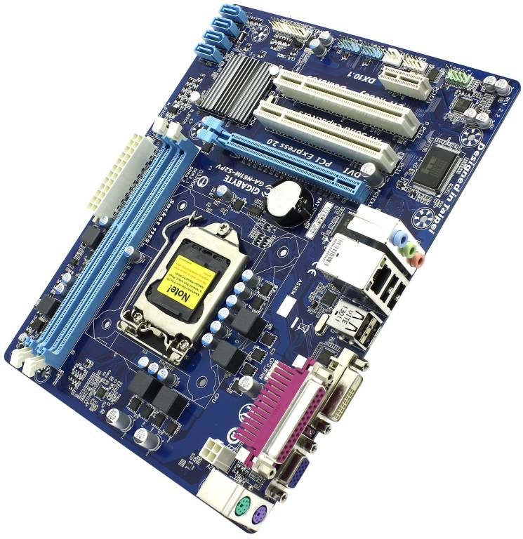    LGA1155 GigaByte GA-H61M-S2PV rev2.2(OEM)[H61]PCI-E+Dsub+DVI+GbLAN SATA MicroATX 2