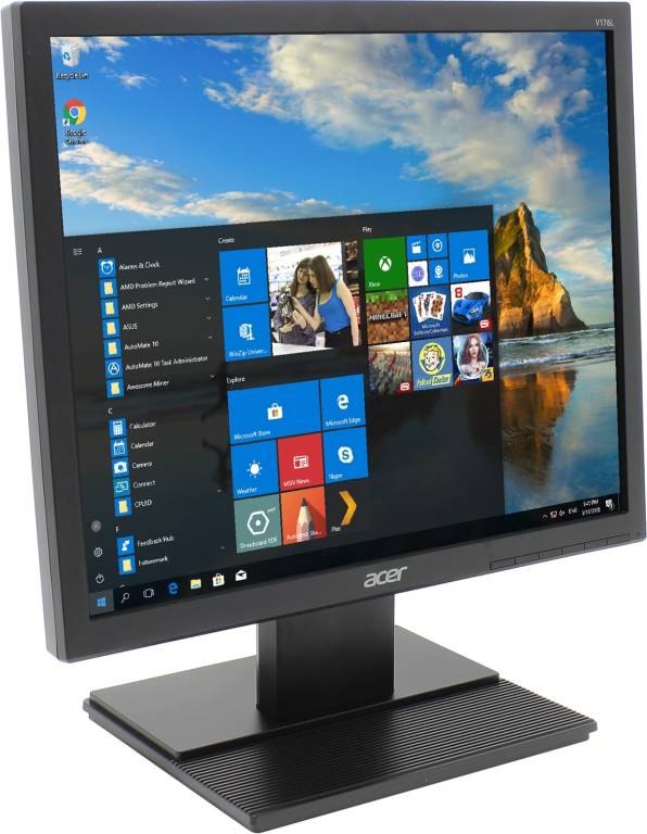   17 Acer V176Lb [Black] [UM.BV6EE.002] (LCD,Wide,1280x1024,D-Sub)