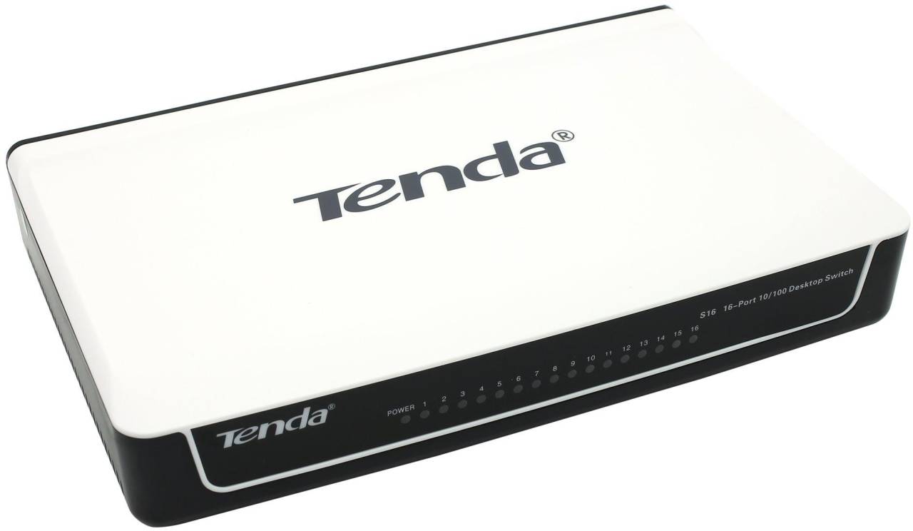   TENDA [S16] 16-Port 10/100M Desktop Switch (16UTP 10/100Mbps)