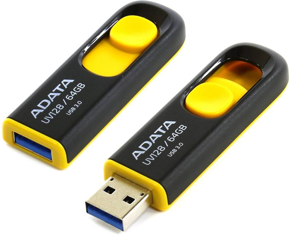   USB3.0 64Gb ADATA DashDrive UV128 [AUV128-64G-RBY]