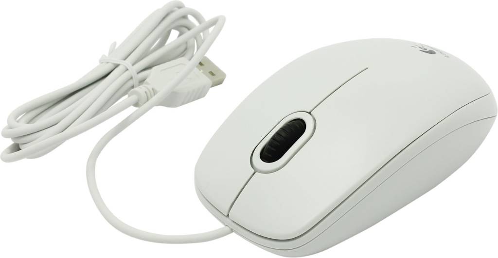 ������ ���� USB Logitech Optical Mouse B100 White (OEM) 3��.(� �������) [910-003360]