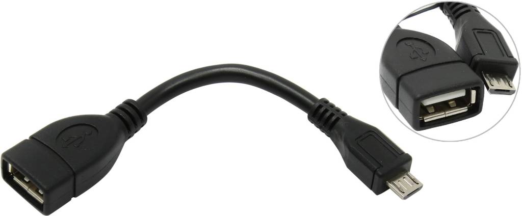 купить Кабель USB AF -- > micro-B OTG 0.08м Defender [87300]