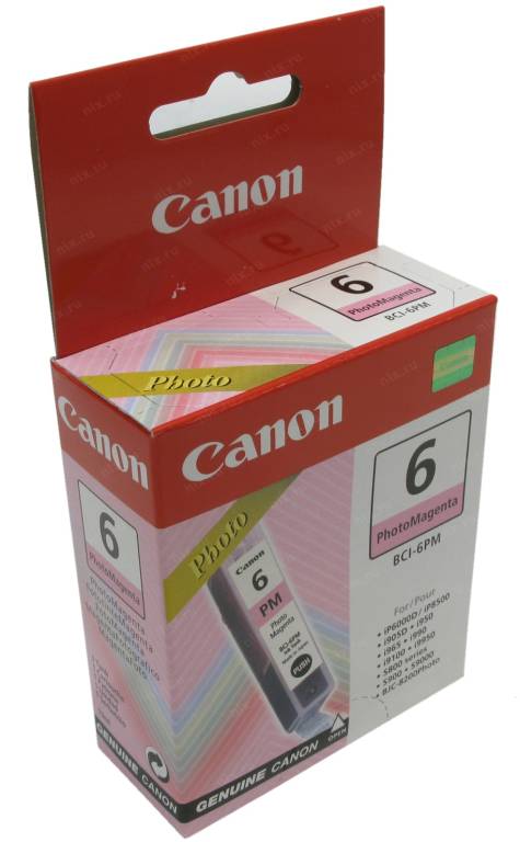 купить Картридж Canon BCI-6PM для S8xx/S9xx/8200/i950/i9xxx (фото) светло-пурпурный(1 заправка)