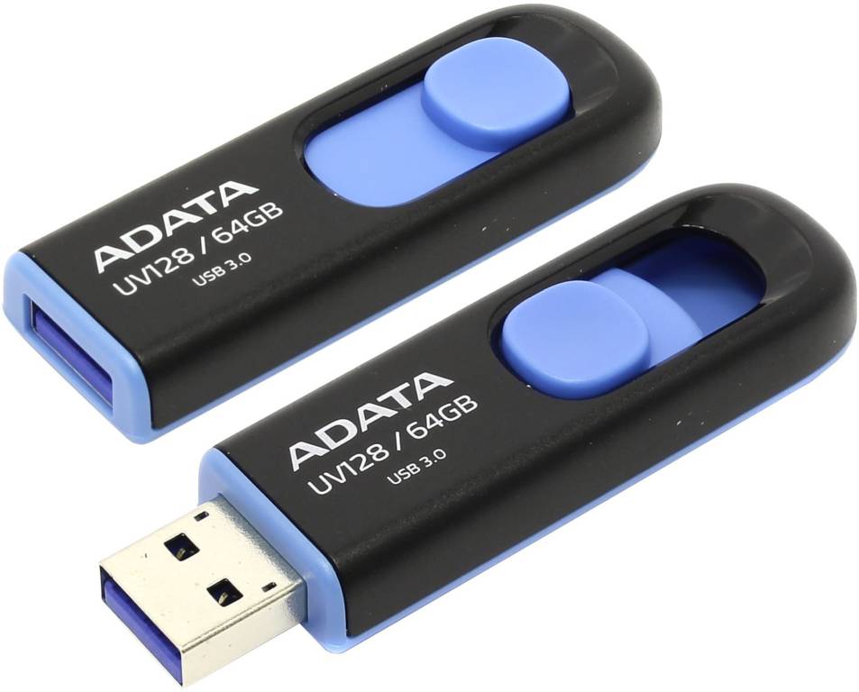   USB3.0 64Gb ADATA DashDrive UV128 [AUV128-64G-RBE]