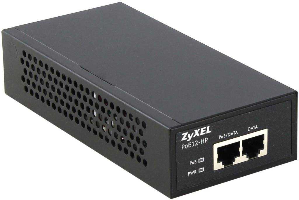   PoE 802.3at (30 ) ZyXEL [PoE12-HP] PoE injector (1UTP 10/100/1000  Mbps)