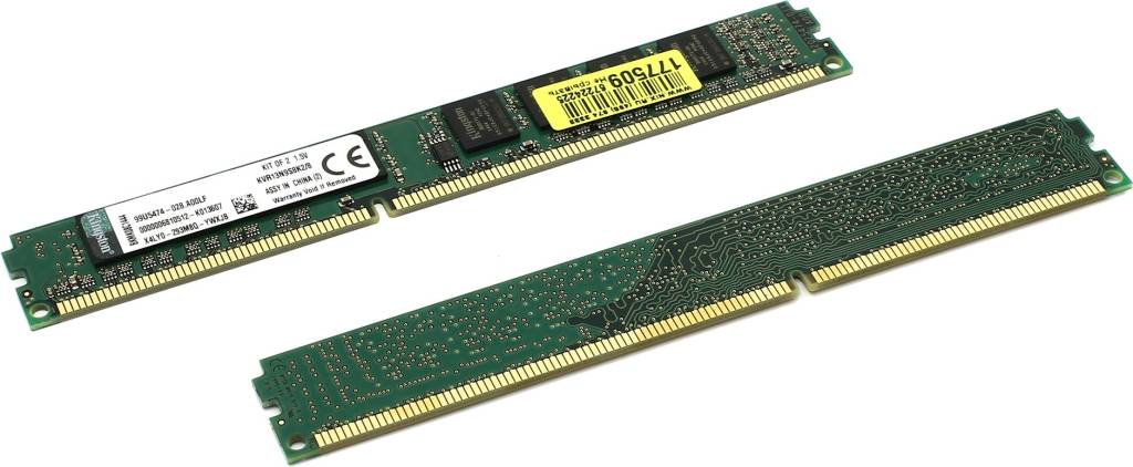    DDR3 DIMM  8Gb PC-10600 Kingston ValueRAM [KVR13N9S8K2/8] KIT2*4Gb CL9