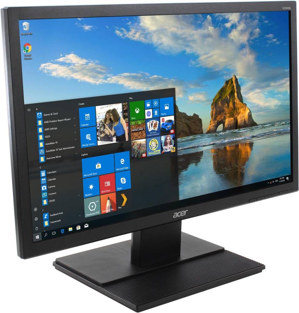   21.5 Acer V226HQL Bd [Black] [UM.WV6EE.B05] (LCD, Wide, 1920x1080, D-Sub)
