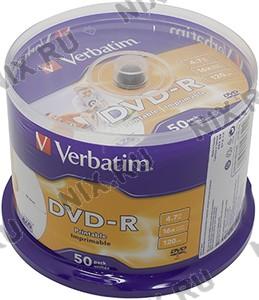   DVD-R Verbatim 16x 4.7Gb ( 50 ) Cake box printable [43649]