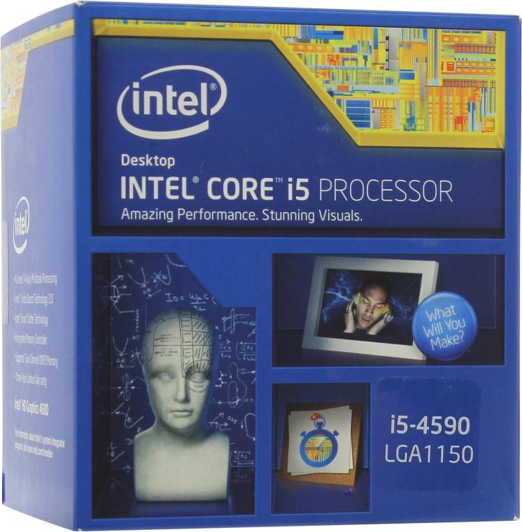   Intel Core i5-4590 BOX 3.3 /4core/SVGA HD Graphics 4600/1+6/84 /5 / LGA1150