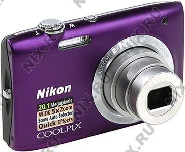    Nikon CoolPix S2800[Purple](20.1Mpx,26-130mm,5x,F3.2-6.5,JPG,SDXC,2.7,USB2.0,AV,Li-