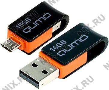   USB2.0/USB micro-B OTG 16Gb Qumo Hybrid [QM16GUD-Hyb] (RTL)