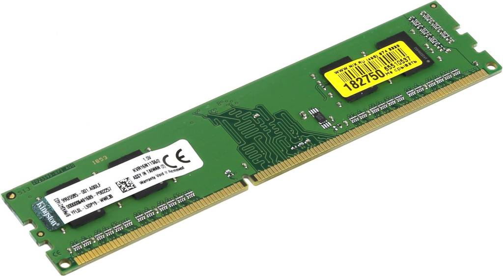    DDR3 DIMM  2Gb PC-12800 Kingston ValueRAM [KVR16N11S6/2] CL11