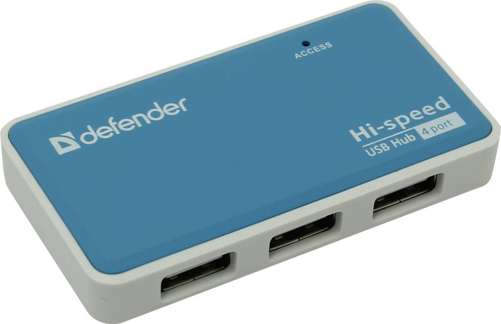   USB2.0 HUB 4-port Defender Quadro Power [83503] + ..