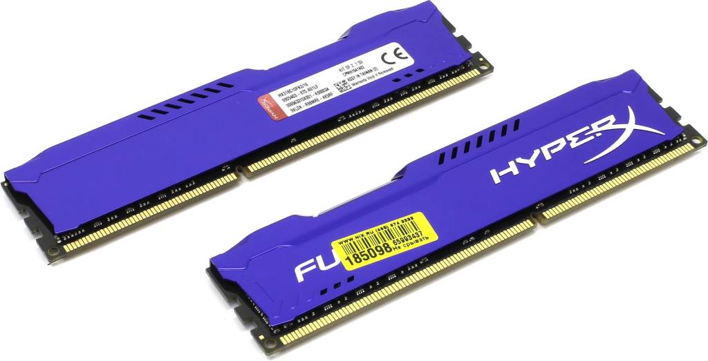    DDR3 DIMM 16Gb PC-15000 Kingston HyperX Fury [HX318C10FK2/16] KIT 2*8Gb CL10