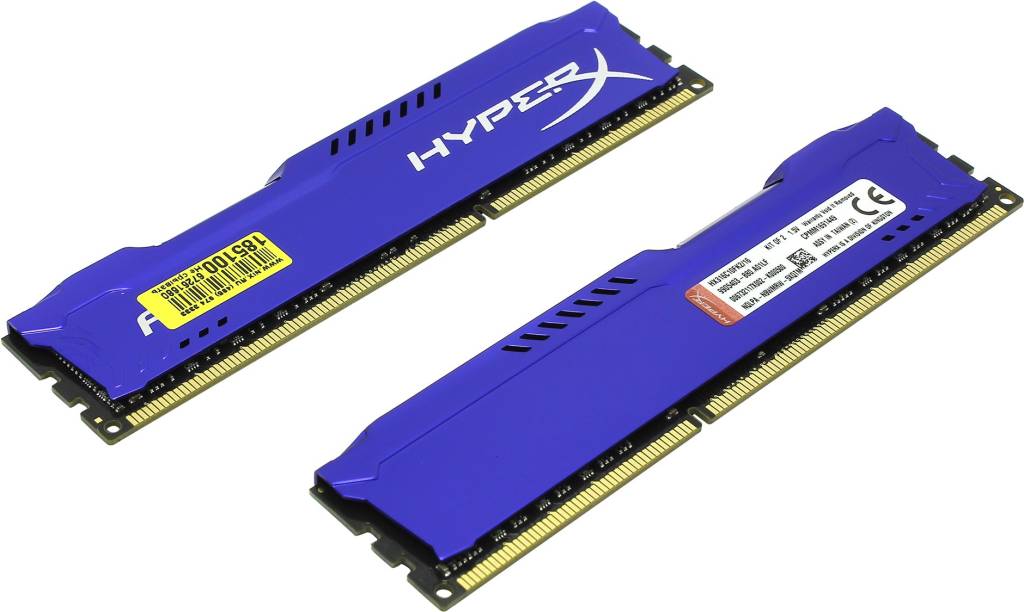    DDR3 DIMM 16Gb PC-12800 Kingston HyperX Fury [HX316C10FK2/16] KIT 2*8Gb CL10