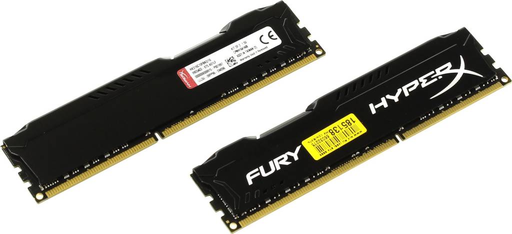    DDR3 DIMM 16Gb PC-12800 Kingston HyperX Fury [HX316C10FBK2/16] KIT 2*8Gb CL10