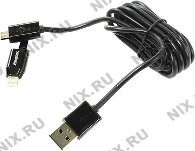   USB 2.0 AM -- > micro-B+Lightning 1.2.0 Energizer [LCAEHUSYDUAL2]