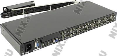 купить Переключатель Procase[OCTO-16-C]1U 16-port KVM модуль для консолей Unius17 и Unius19(клавиатура USB+