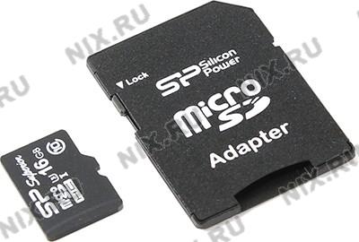    microSDHC 16Gb Silicon Power[SP016GBSTHDU3V10SP] UHS-I U3+microSD-- >SD Adapt