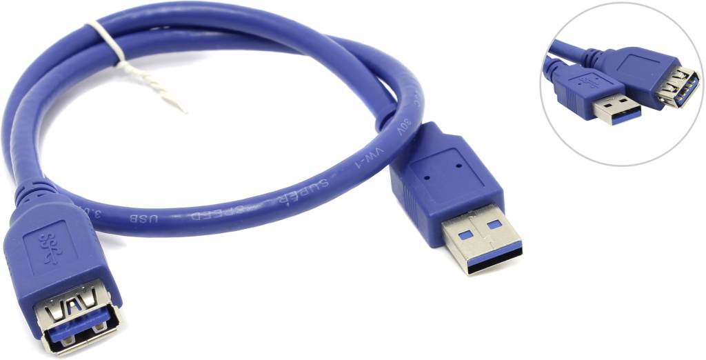 купить Кабель удлинитель USB 3.0 A-- >A 0.5м VCOM [VUS7065-0.5м]