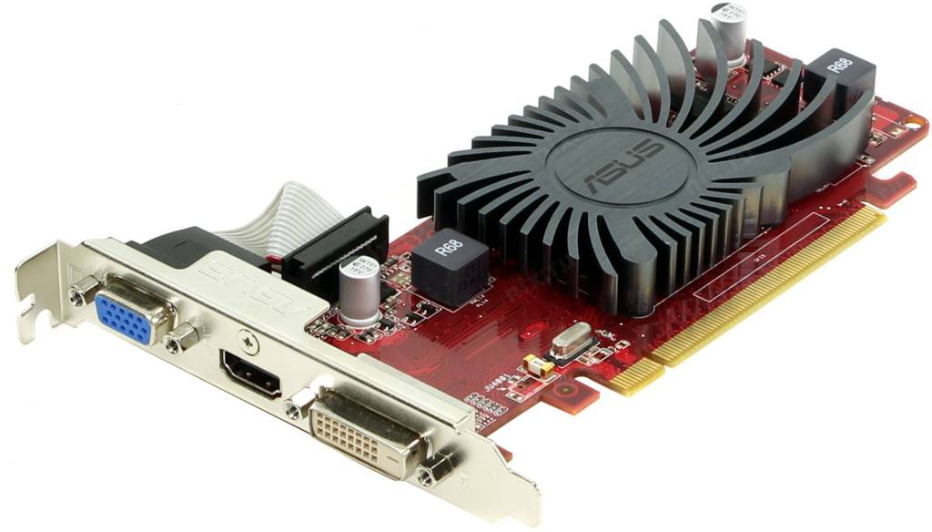   PCI-E 1Gb DDR-3 ASUS R5230-SL-1GD3-L (RTL) D-Sub+DVI+HDMI [RADEON R5 230]