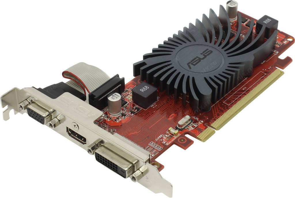   PCI-E 2Gb DDR-3 ASUS R5230-SL-2GD3-L (RTL) D-Sub+DVI+HDMI [RADEON R5 230]