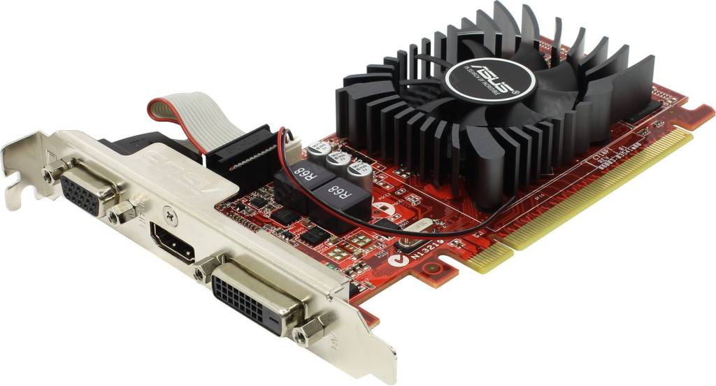  PCI-E 4Gb DDR-3 ASUS R7240-OC-4GD3-L (RTL) D-Sub+DVI+HDMI [RADEON R7 240]