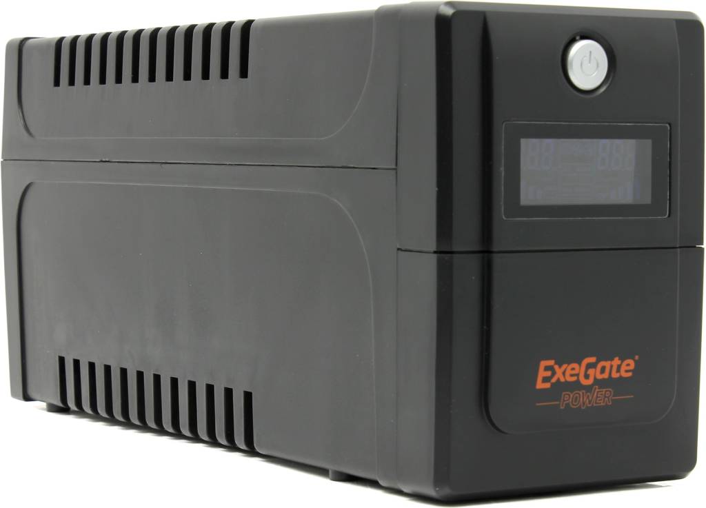 купить UPS   600VA Exegate Power Smart< ULB-600 LCD >< 212515 >защ.тел.лин./RJ45,USB Источник беспереб.питания