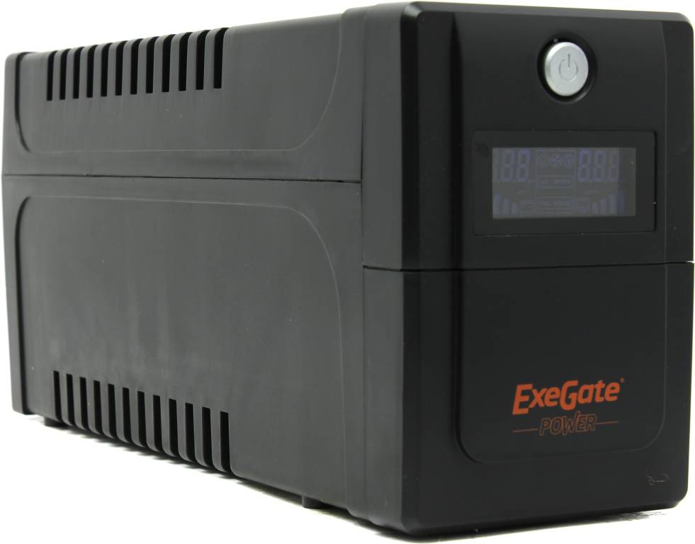 купить UPS   800VA Exegate Power Smart< ULB-800 LCD >< 212517 >защ.тел.лин./RJ45,USB Источник беспереб. питания