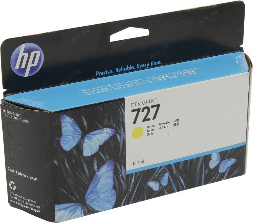 купить Картридж HP B3P21A №727 Yellow (o) для HP DesignJet T920/T1500/T2500(130-ml)