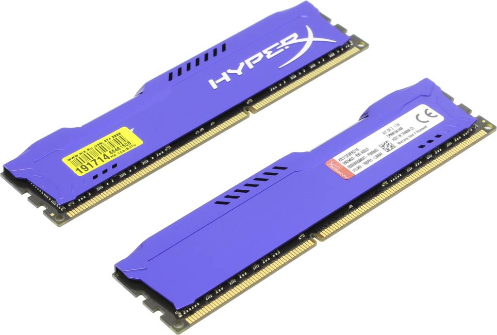    DDR3 DIMM 16Gb PC-10600 Kingston HyperX Fury [HX313C9FK2/16] KIT 2*8Gb CL9