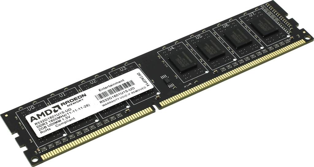    DDR3 DIMM  2Gb PC-12800 AMD RADEON RE1600 [R532G1601U1S-UO] CL11