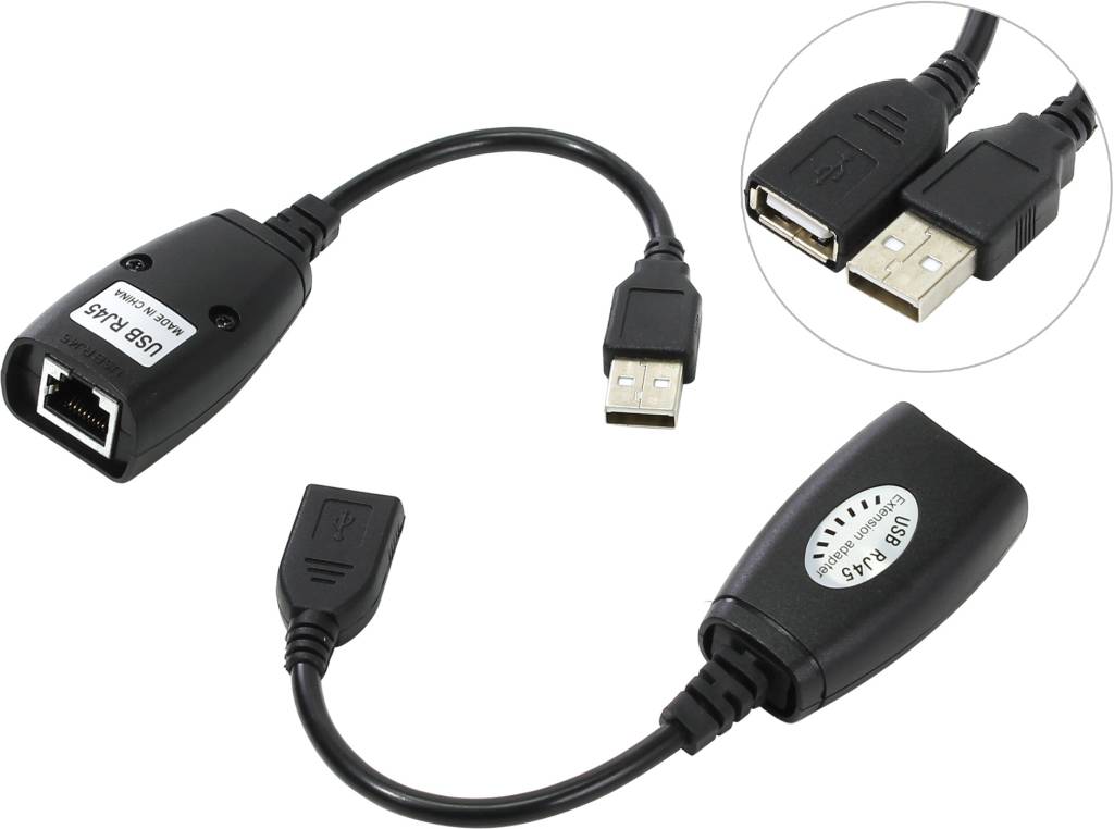 купить Удлинитель USB по витой паре до 45м VCOM [CU824]