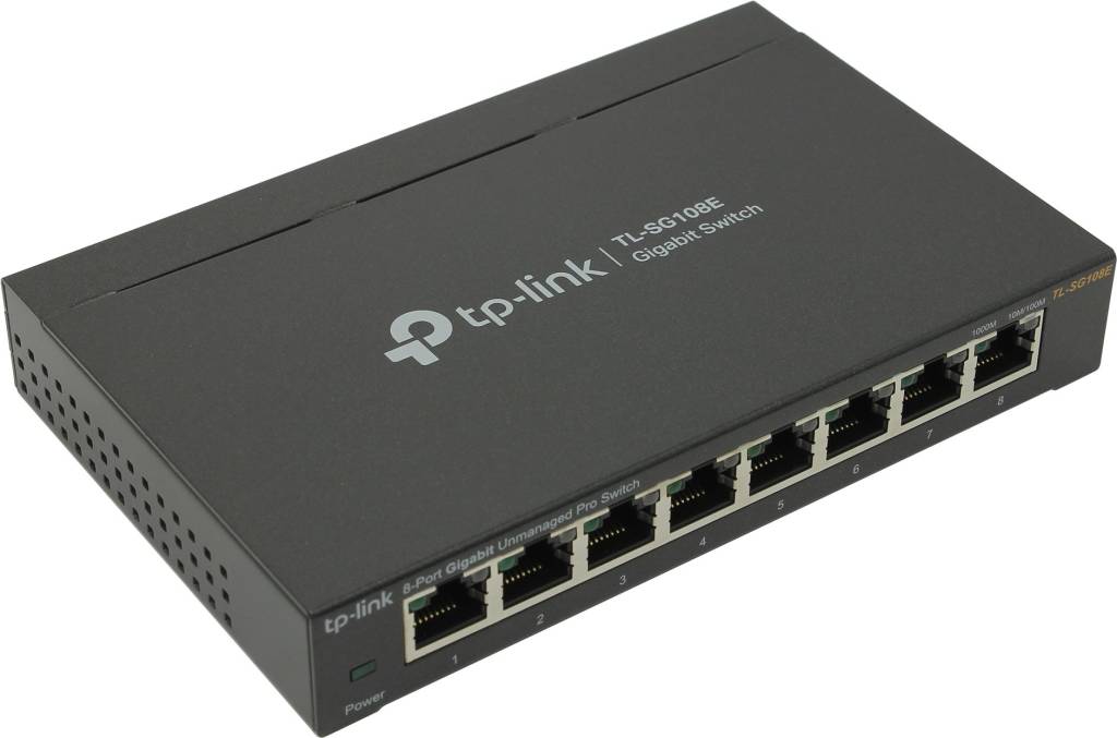    8-. TP-LINK [TL-SG108E] 8-Port Gigabit Switch (8UTP 10/100/1000 Mbps)