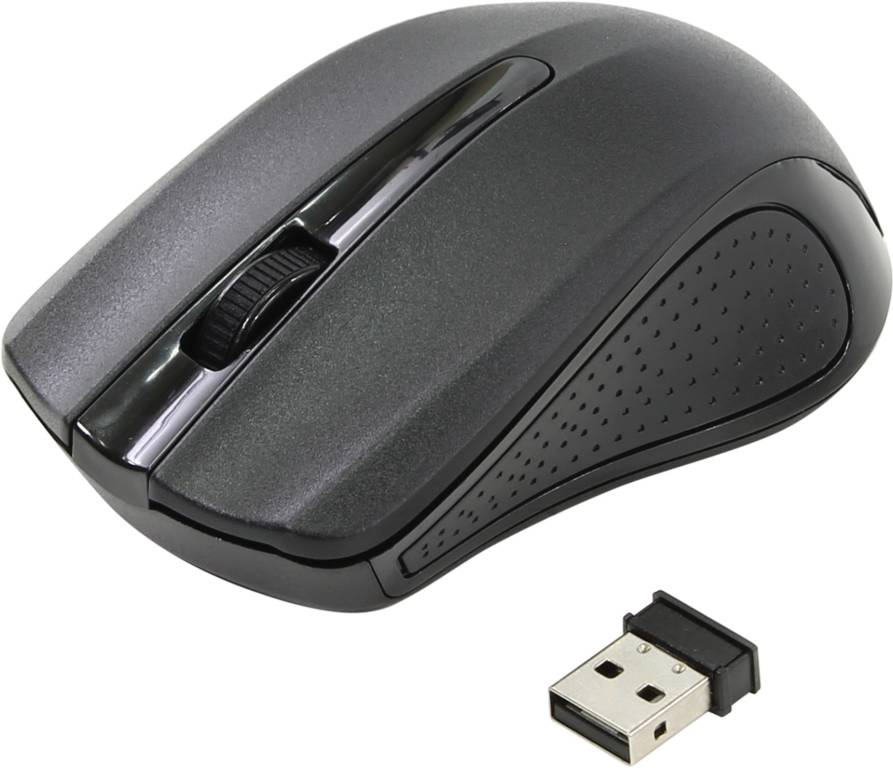   USB CBR Wireless Optical Mouse [CM-404 Black] (RTL) 3but+Roll, 