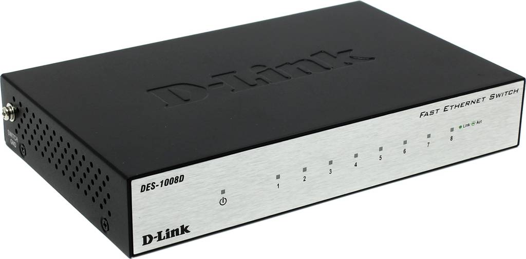    8-. D-Link [DES-1008D/L2B] Fast E-net Switch 8-port (8UTP 10/100Mbps)