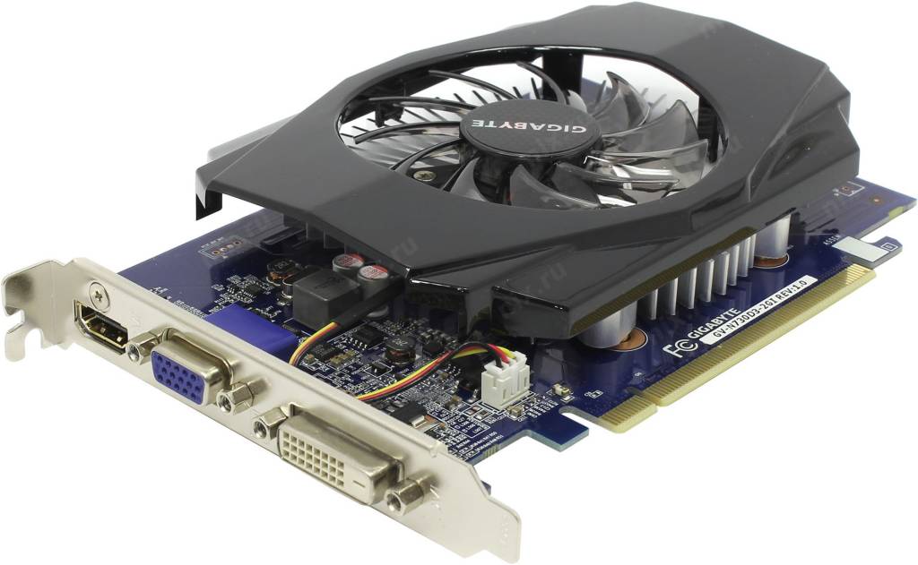 купить Видеоадаптер PCI-E 2Gb DDR-3 Gigabyte GV-N730D3-2GI (RTL) D-Sub+DVI+HDMI [GeForce GT730]