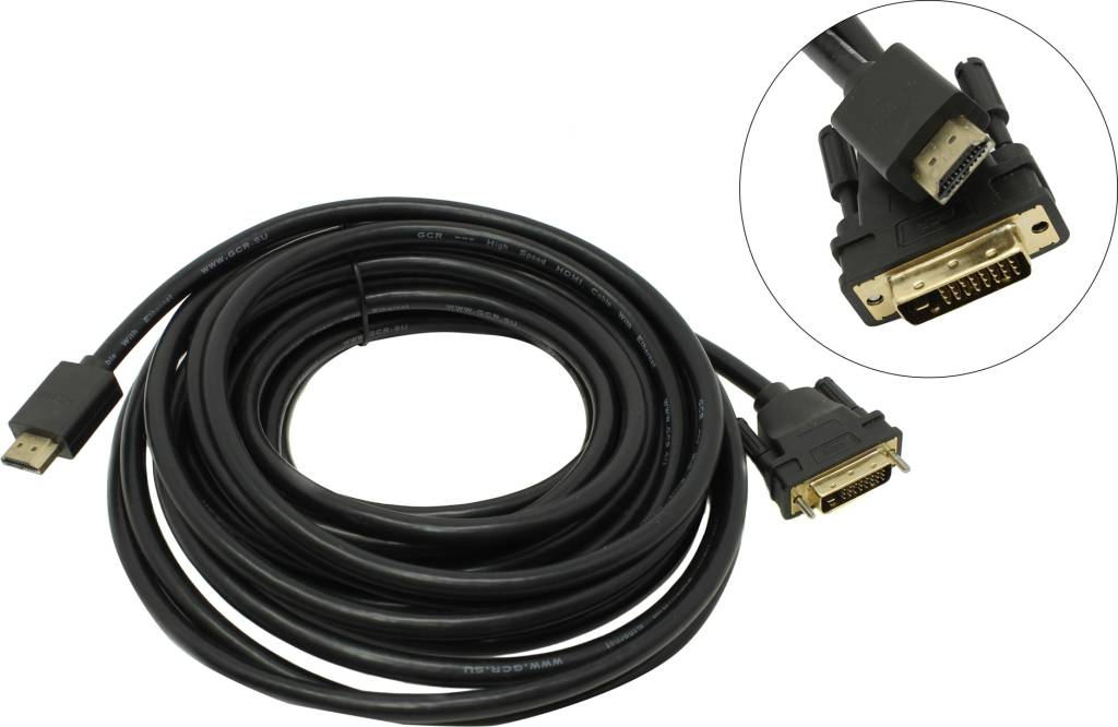   HDMI to DVI-D Dual Link (19M -25M)  7.5 (2 ) Greenconnection [GC-HD2DVI