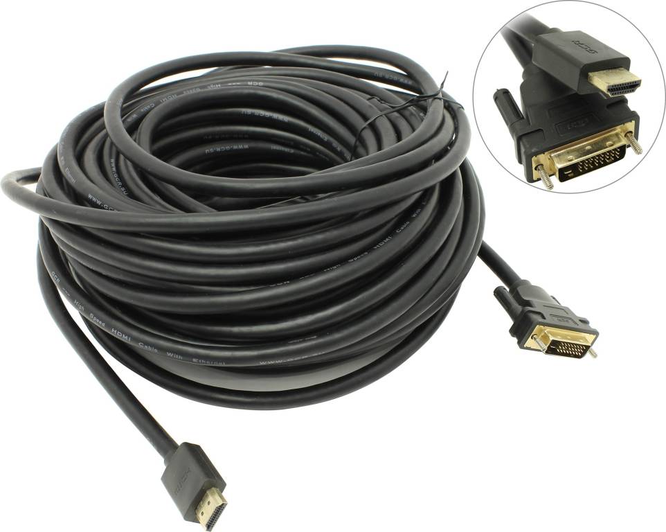   HDMI to DVI-D Dual Link (19M -25M) 20 (2 ) Greenconnection [GC-HD2DVI1