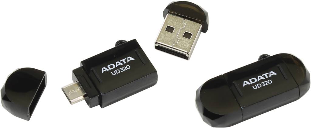   USB2.0/USB micro-B OTG 32Gb ADATA DashDrive Durable UD320 [AUD320-32G-RBK]