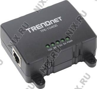   TRENDnet [TPE-104GS] Gigabit PoE Splitter (1UTP 10/100 Mbps 5V/7.5V/9V/12V)